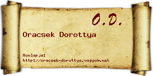 Oracsek Dorottya névjegykártya